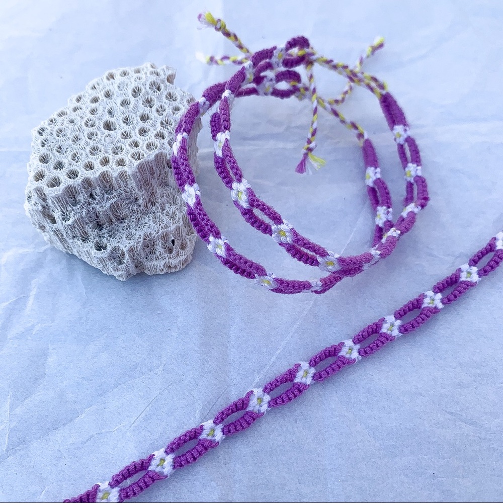 Purple flower bracelet!